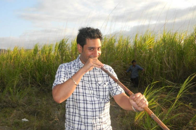 Kamal Heer Eating Sugar Cane