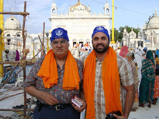 Kanwal Rekhi Visiting Sikh Holy Place