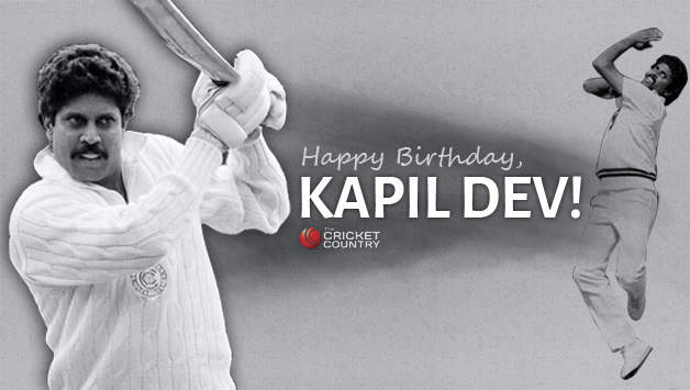 Kapil Dev Holding Bat