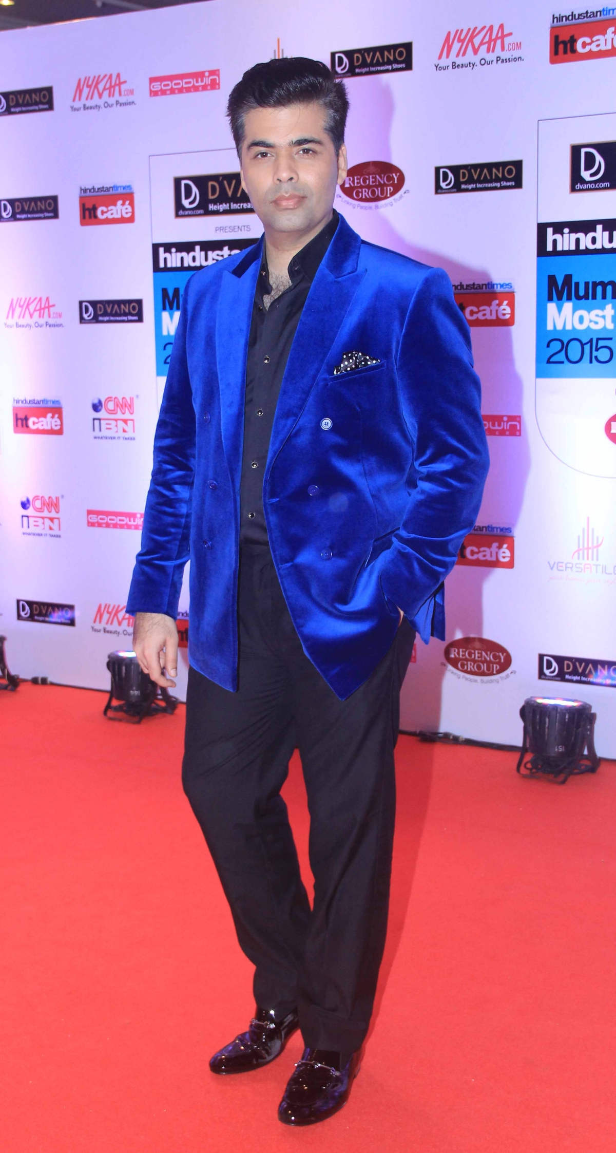 Karan Johar In Blue Blazer
