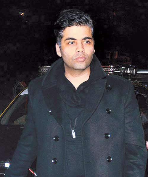 Karan Johar Wearing Black Coat
