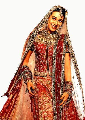 Actress Karisma Kapoor In Wedding Dress