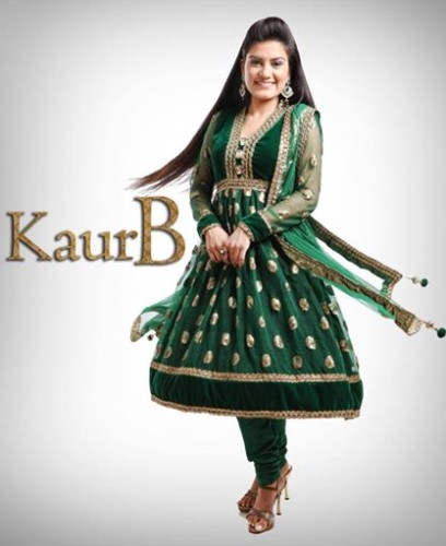 Kaur B Looking Beautiful In Green Dress
