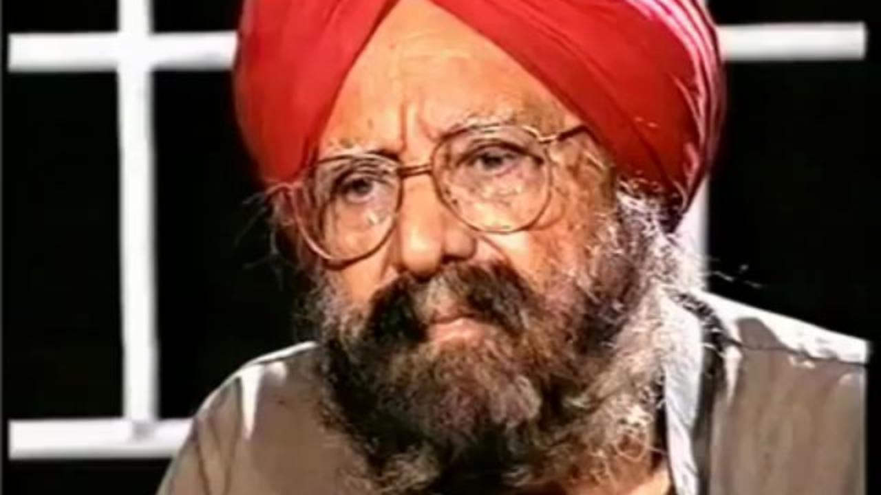 Khushwant Singh In Red Turban