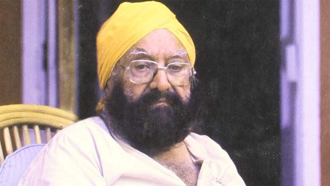 Khushwant Singh In Yellow Turban