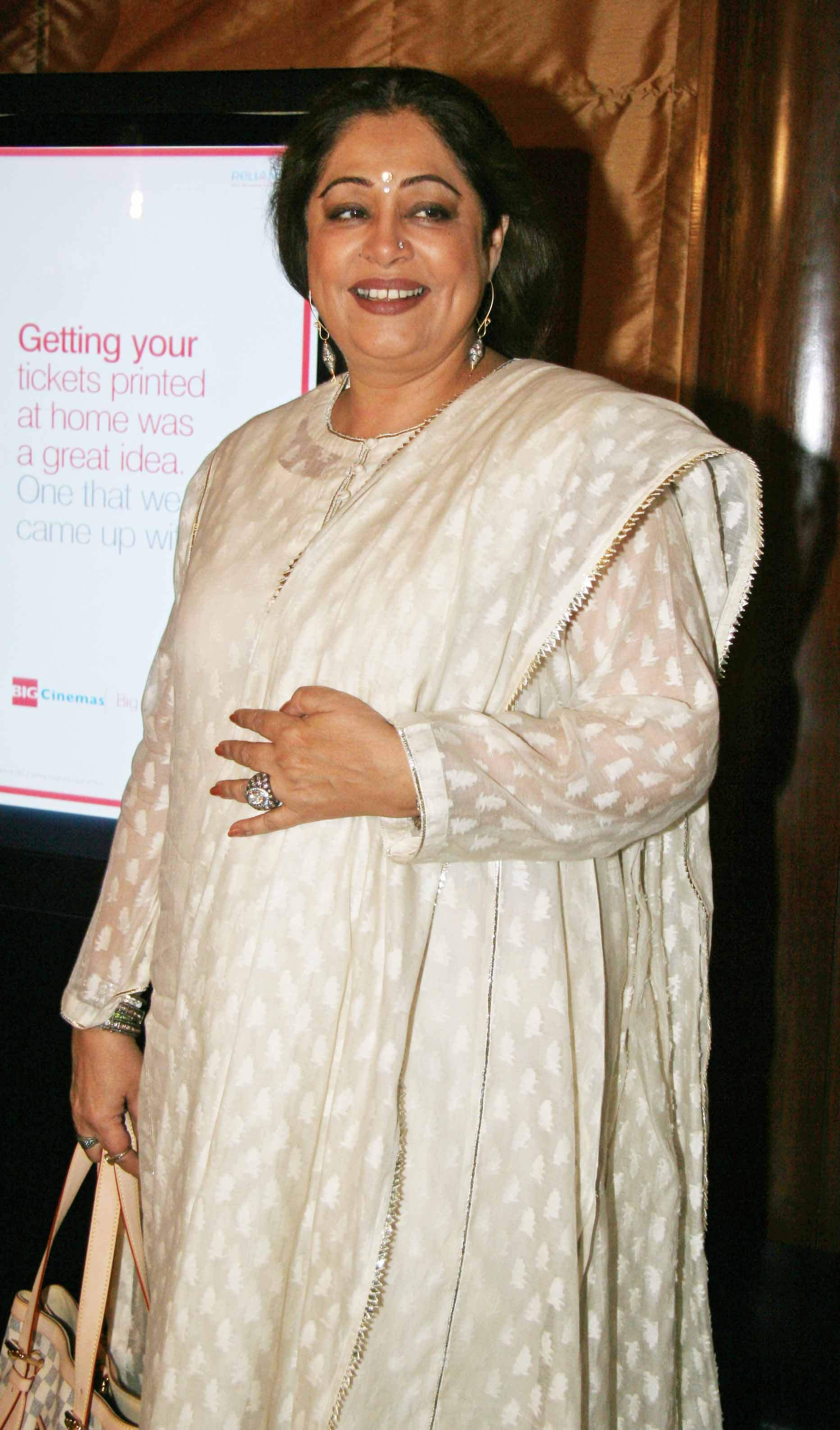 Kirron Kher In White Suit