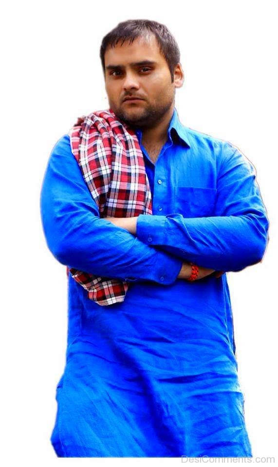 Kulbir Jhinjer Wearing Blue Kurta Pajama