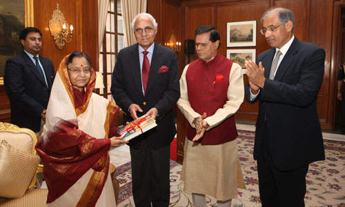 Kushal Pal Singh With President Pratibha Patil