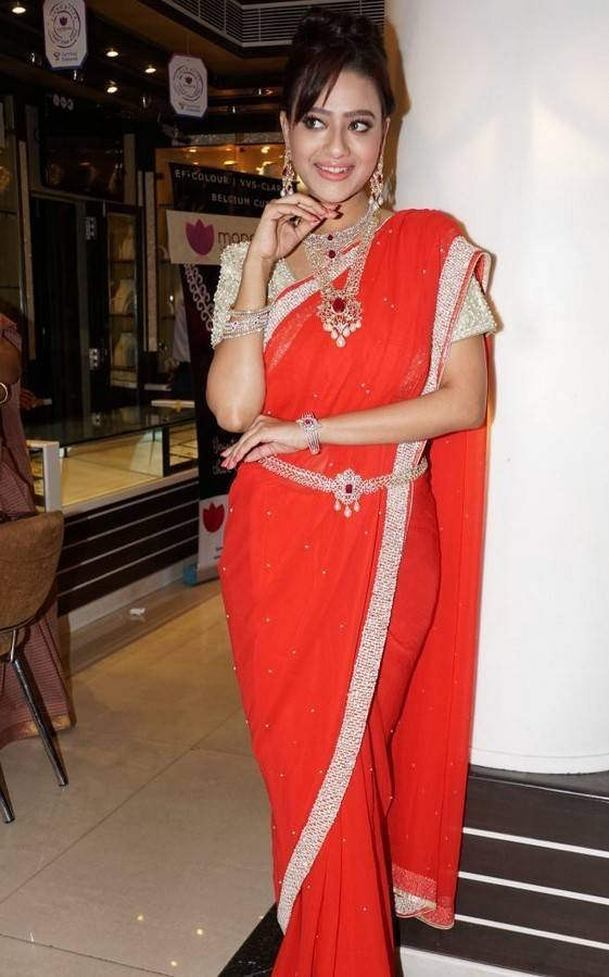 Madalsa Sharma In Red Saree