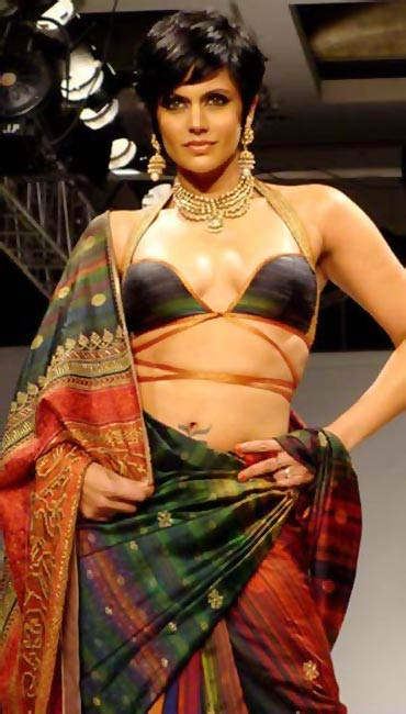 Mandira Bedi Looking Hot In Saree