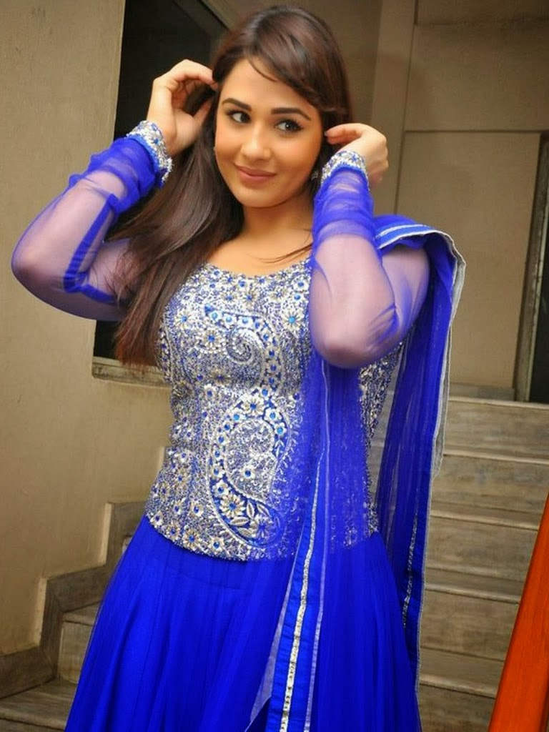 Mandy Takhar Blue Dress Pic