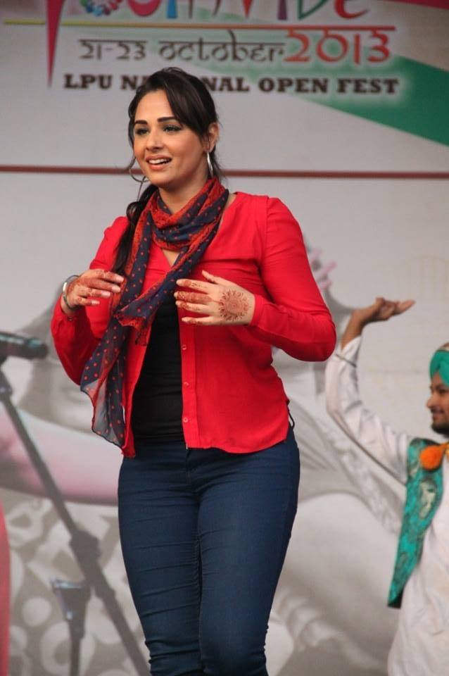 Mandy Takhar In Red Shirt