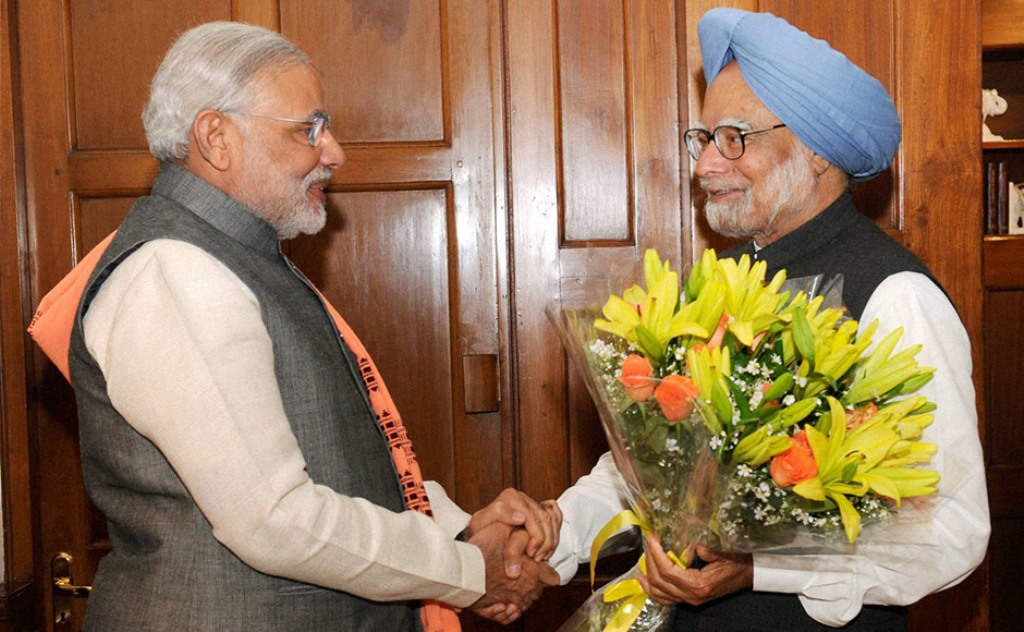 Manmohan Singh Holding Flowres