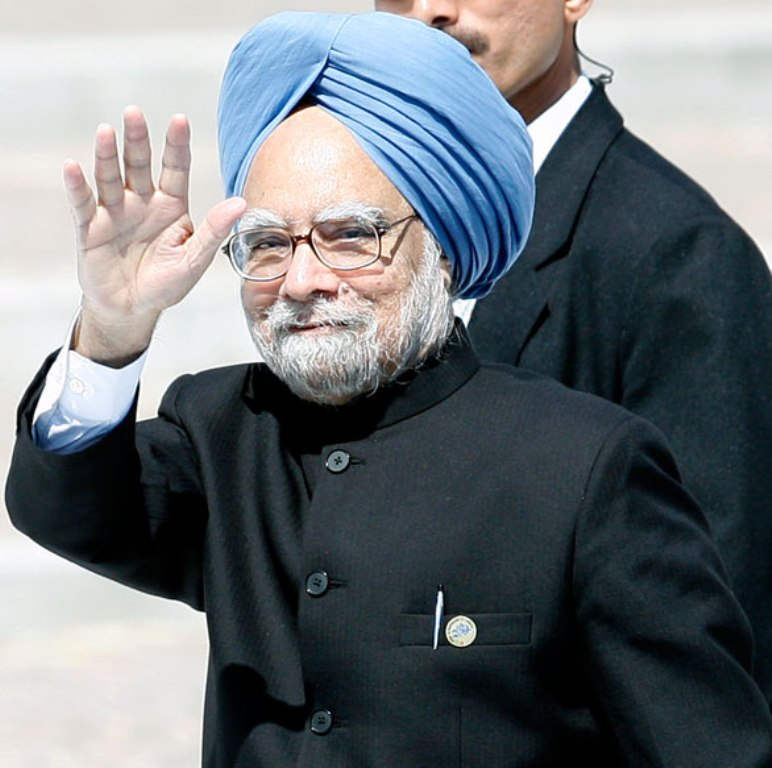 Manmohan Singh Raising Hand