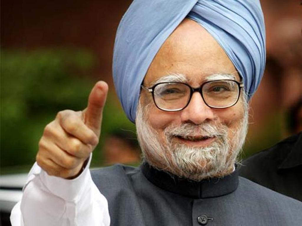 Manmohan Singh Showing Thumb