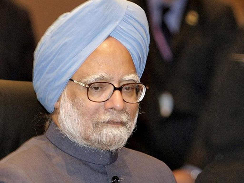 Prime Minister Manmohan Singh Wearing Blue Turban