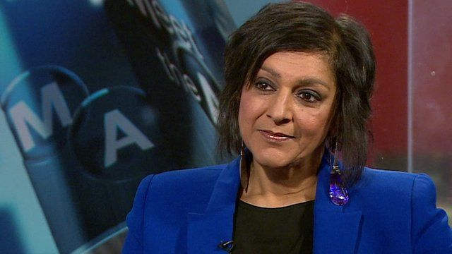 Meera Syal In Blue Coat