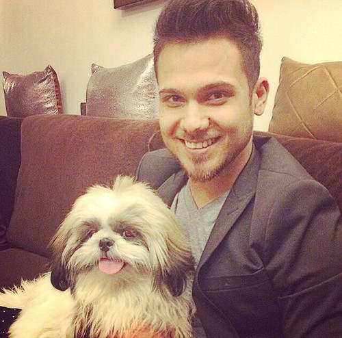 Mickey Singh With His Dog