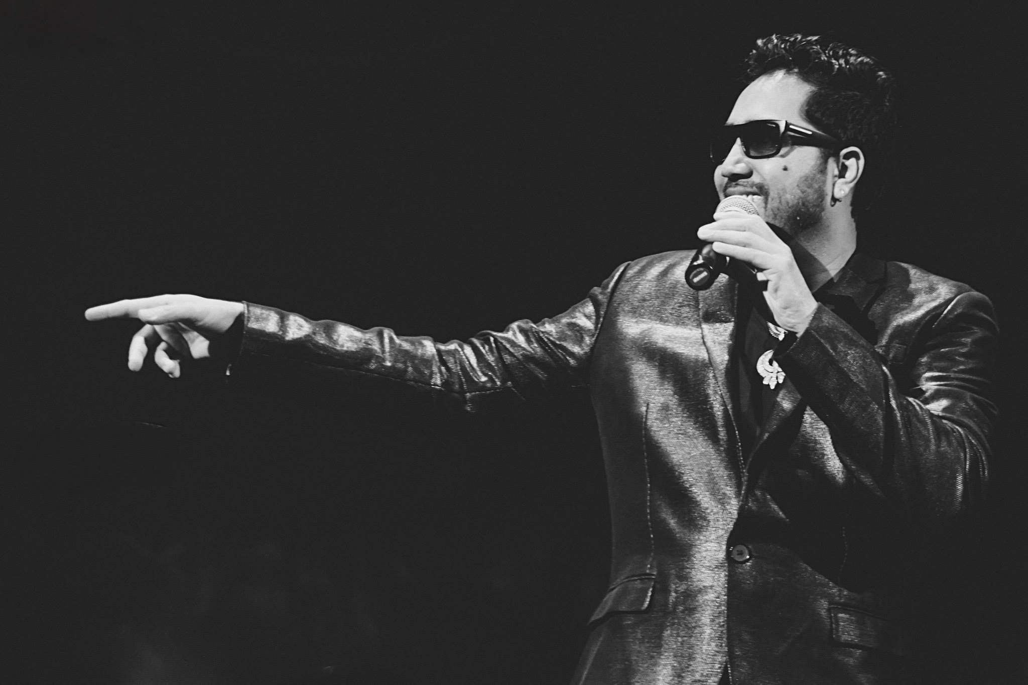 Black And White Photo Of Mika Singh