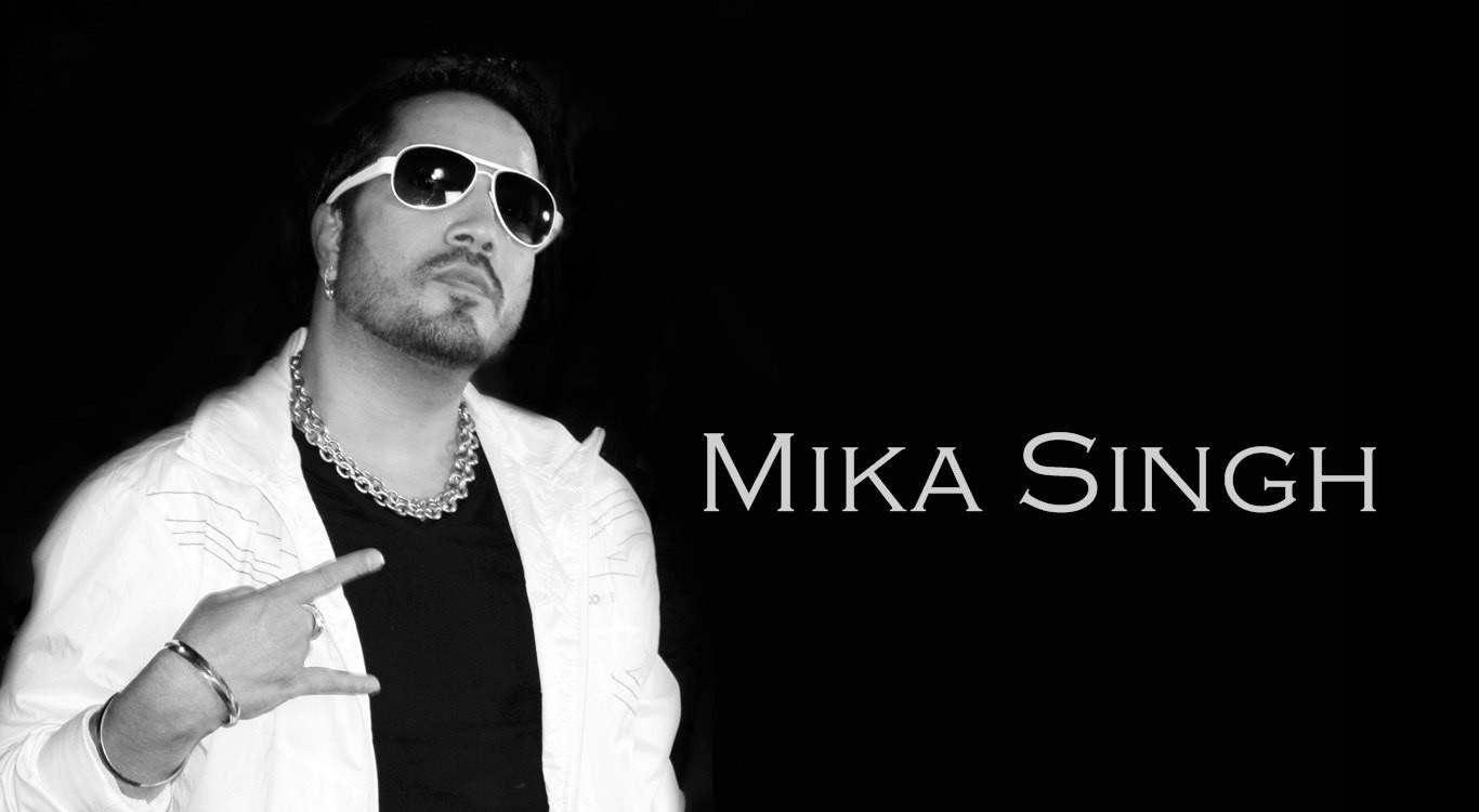 Mika Singh Black And White Pic