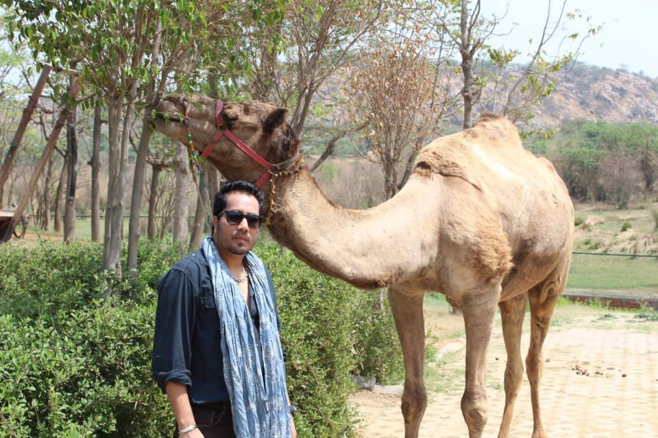 Mika Singh With Camel
