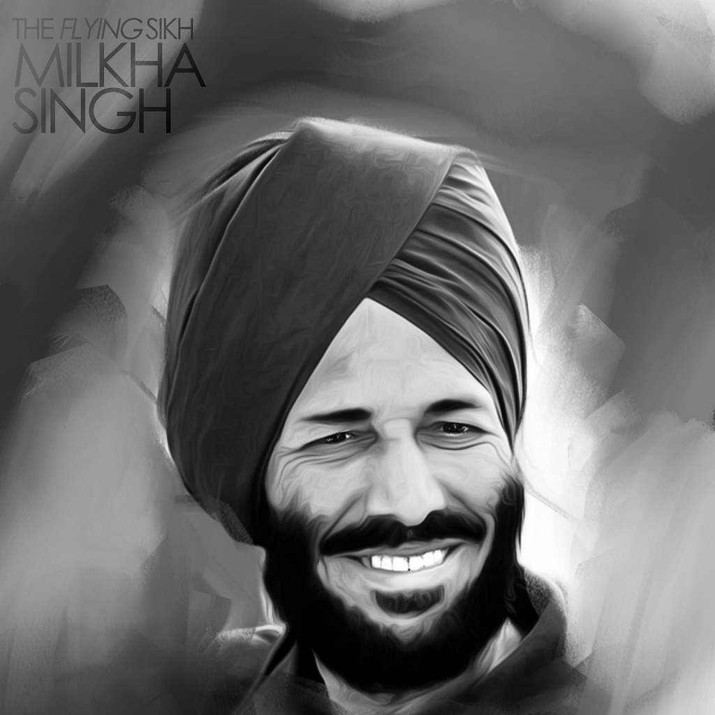 Black And White Pic Of Milkha Singh
