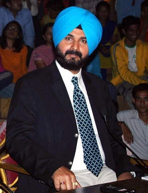 Navjot Singh Sidhu In Blue Turban