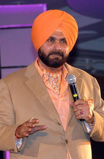 Navjot Singh Sidhu In Orange Turban