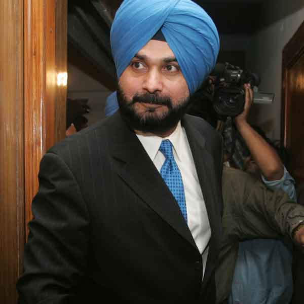 Navjot Singh Sidhu Wearing Blue Turban