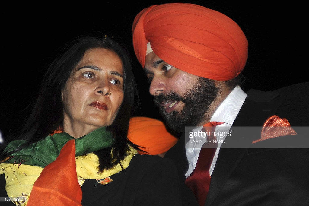 Navjot Singh Sidhu With His Wife
