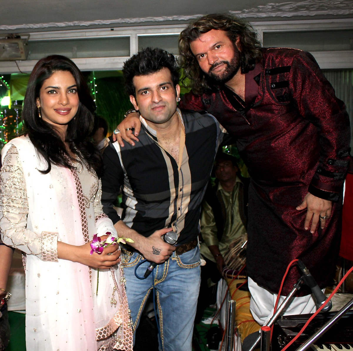 Priyanka Chopra With Navraj Hans And Hans Raj Hans
