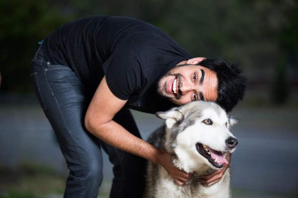 Pav Dharia With His Dog