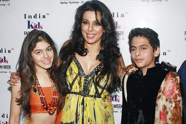 Pooja Bedi With Her Children