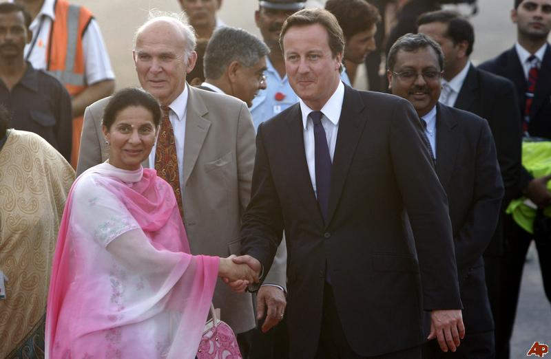 Preneet Kaur Shaking Hands With David Cameron