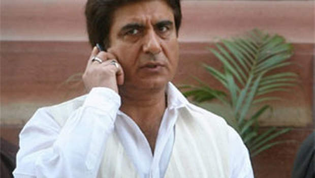 Raj Babbar Using Phone