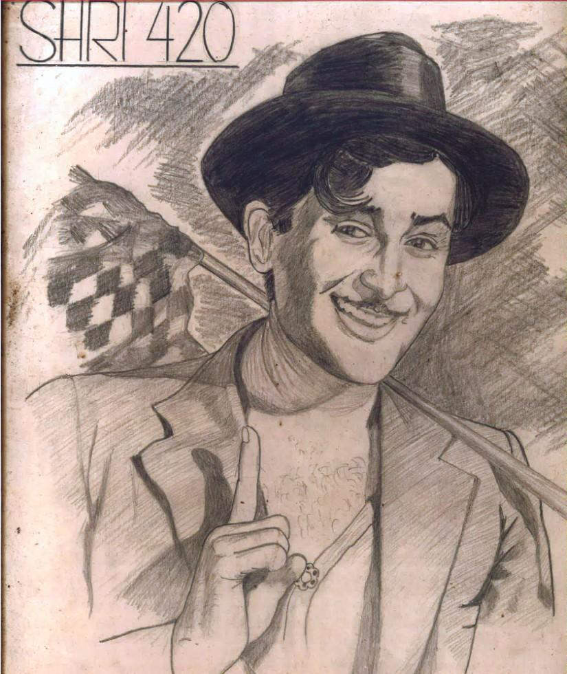 Sketch Of Raj Kapoor