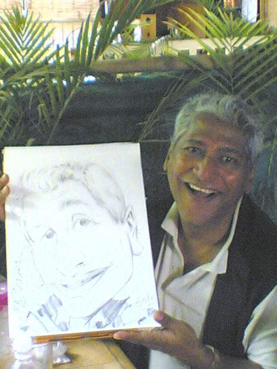Rajendra Gupta Holding Sketch