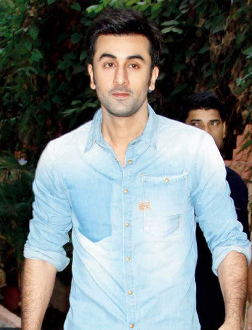 Ranbir Kapoor Wearing Light Sky Blue Shirt