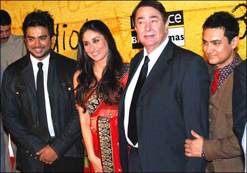 Randhir Kapoor With Kareena Kapoor R Madhavan And Amir Khan