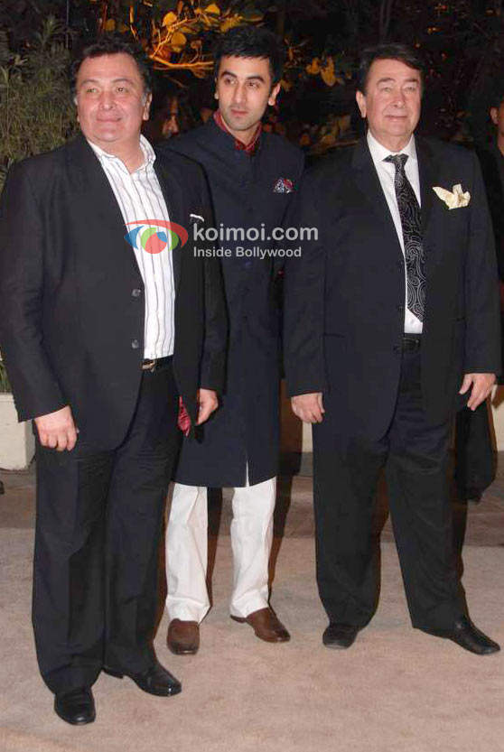 Rishi Kapoor, Ranbir Kapoor With  Randhir Kapoor
