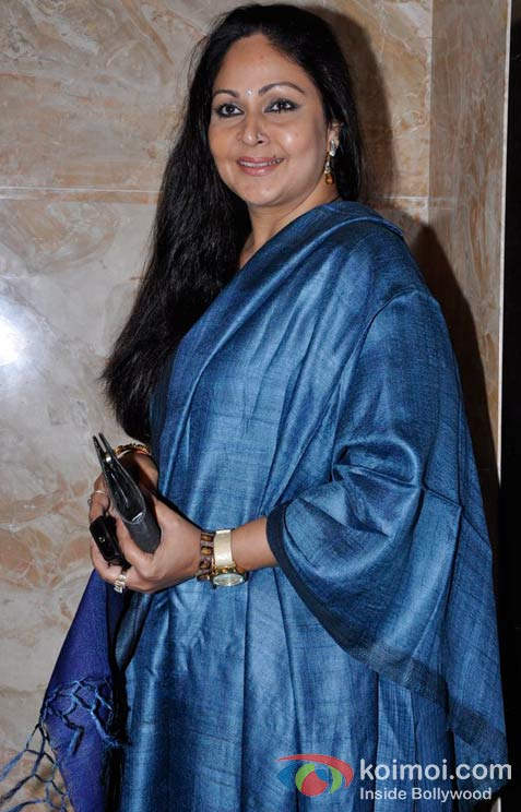 Rati Agnihotri Wearing Sky Blue Saree
