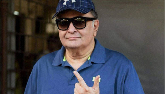 Rishi Kapoor Wearing Blue Cap