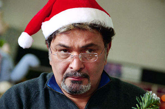 Rishi Kapoor Wearing Santa Cap