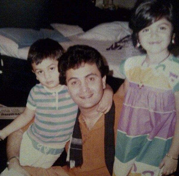 Rishi Kapoor With His Children