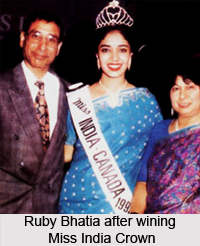 Ruby Bhatia Wining Miss India Crown