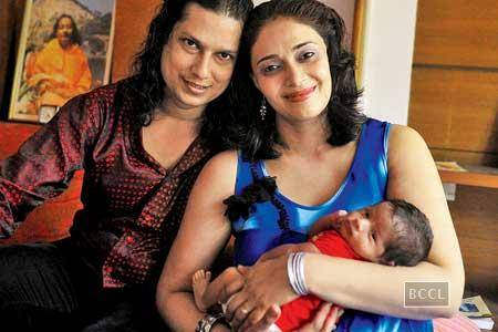 Ruby Bhatia With Her Child And Husband