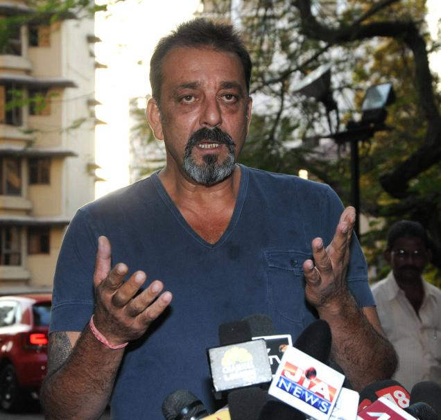 Actor Sanjay Dutt With Media