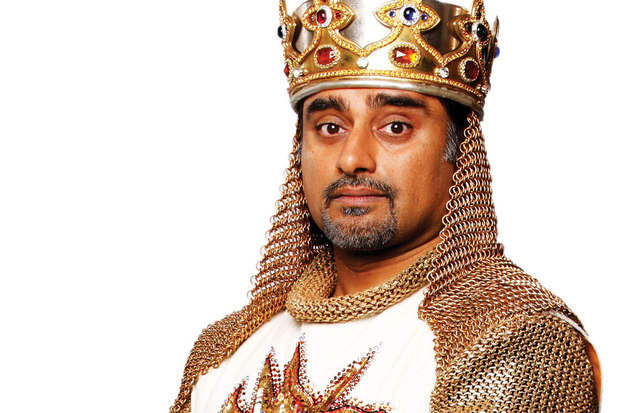Sanjeev Bhaskar Wearing Crown