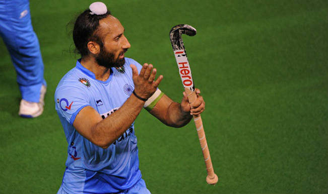 Player Sardara Singh Holding Stick