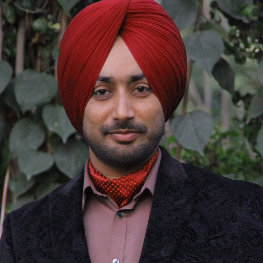 Singer Satinder Sartaaj Wearing Red Turban